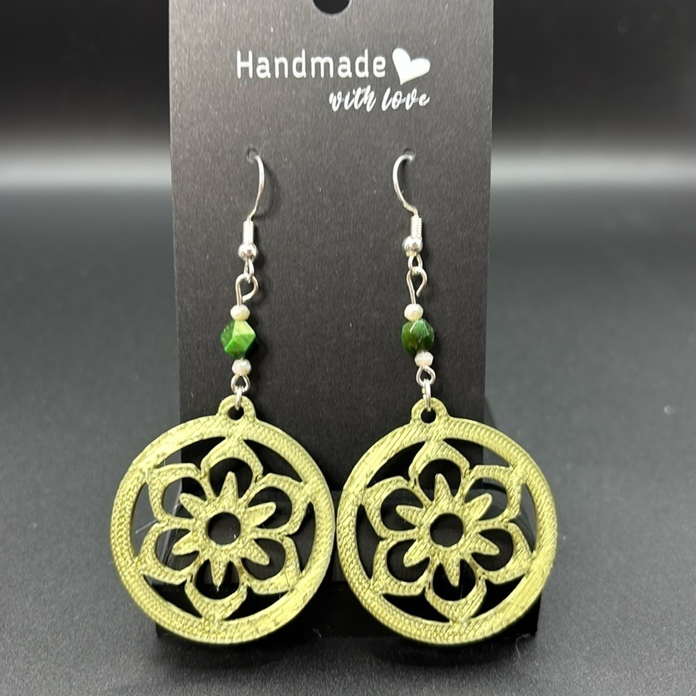 Round Flower Earrings